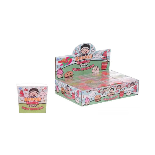 Kawaii Neon Noodles Fidget Toy 4 Pack In Carry Box