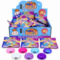 Mystery Mini Dumplings Sugar Edition Squishy Bun 6.5cm, original photo showing seven coloured mystery dumplings, sealed blind bags and shop display – one random bag per purchase