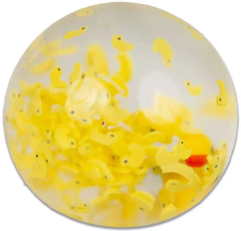 Scrunchems Duck Squish Ball - soft transparent duck themed novelty squeeze toy