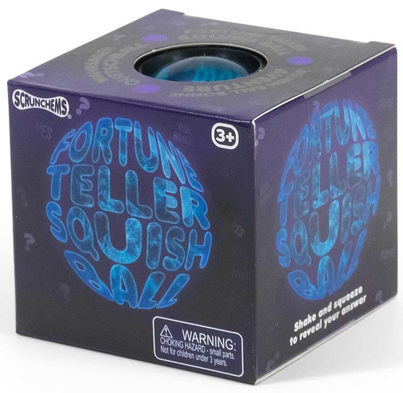Scrunchems Fortune Teller Squish Ball assorted purple or black Magic 8 Ball sensory toy