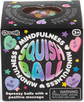 Scrunchems Mindfulness Ball assorted 6cm gel squishy toy with colourful confetti and heart-shaped kindness messages