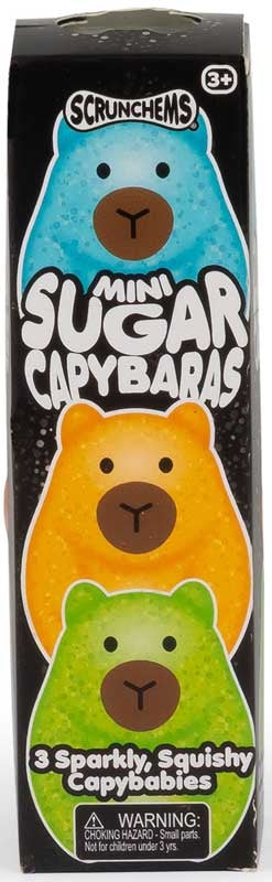 Scrunchems Mini Sugar Capybaras Assorted – pack of three adorable mini gel-filled capybara sensory squishies