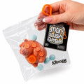 Scrunchems Sticky Squishy Capybara in resealable PVC sensory toy pouch with orange loop