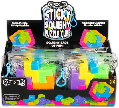 SCRUNCHEMS STICKY SQUISHY PUZZLE CUBE