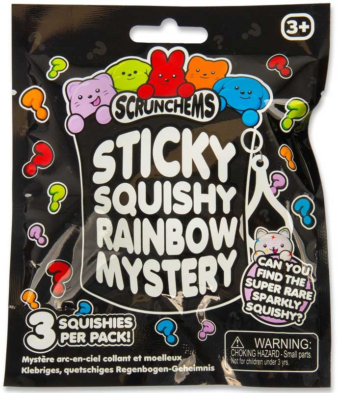 Scrunchems Sticky Squishy Rainbow Mystery – 3 Pack Assorted