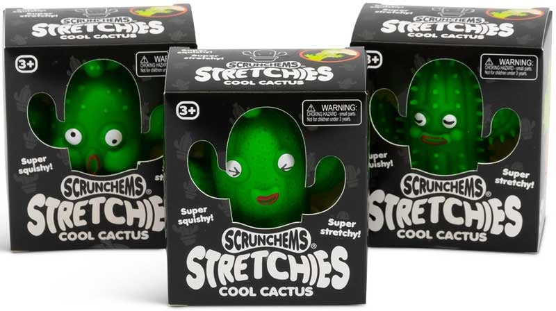 Scrunchems Stretchies Cool Cactus assorted stretchy sensory fidget toy in plant pot