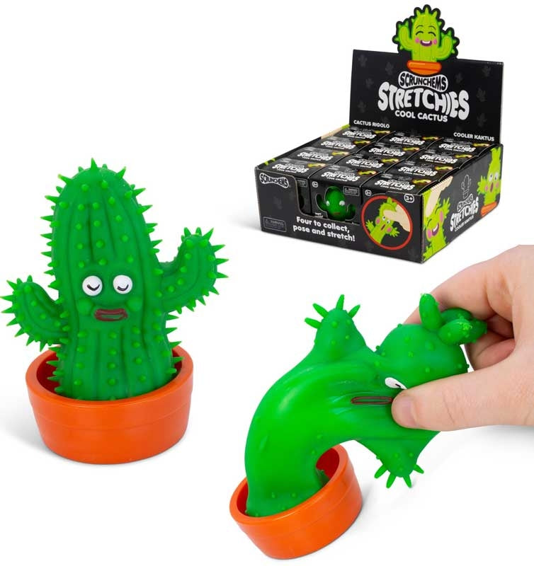 Scrunchems Cool Cactus squishy cactus toy – assorted light or dark green design
