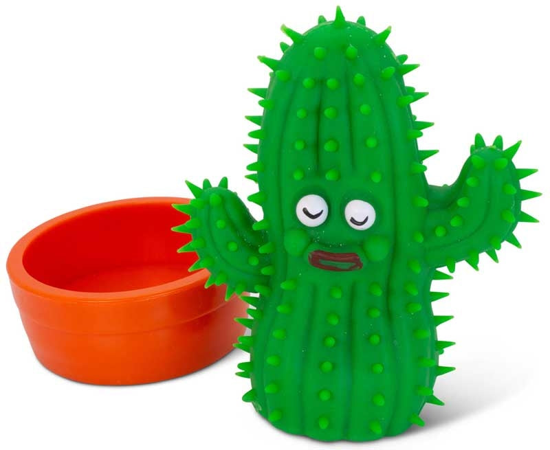Scrunchems Stretchies Cool Cactus fidget toy with miniature decorative pot