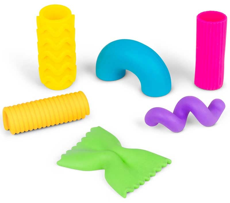 Scrunchems Stretchy Squeezy Pasta Shapes - stretchy squishy pasta-shaped toys assorted designs