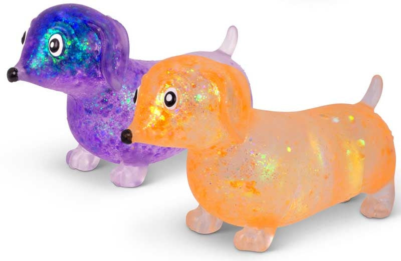 Scrunchems Sugar Sausage Dog sensory fidget toy – cute dachshund-shaped squeeze toy