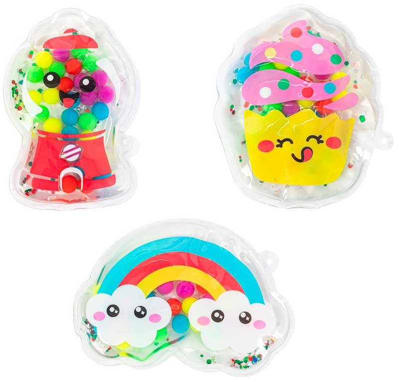 Sensory Squishies assorted cute textured squishy toys – choose Rainbow, Gumball or Cake