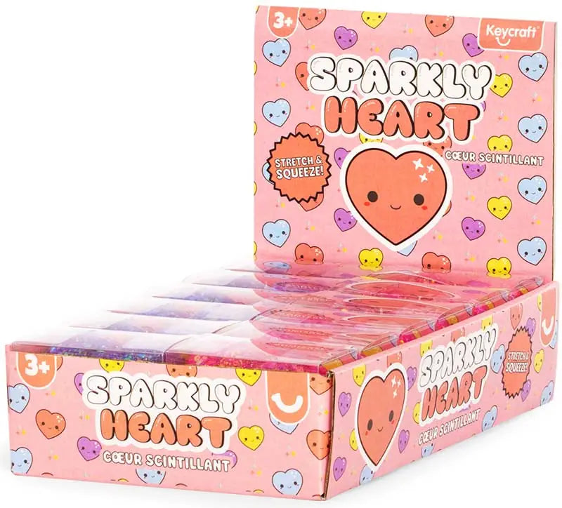 Sparkly Squishy Heart glitter sensory fidget toy product photo