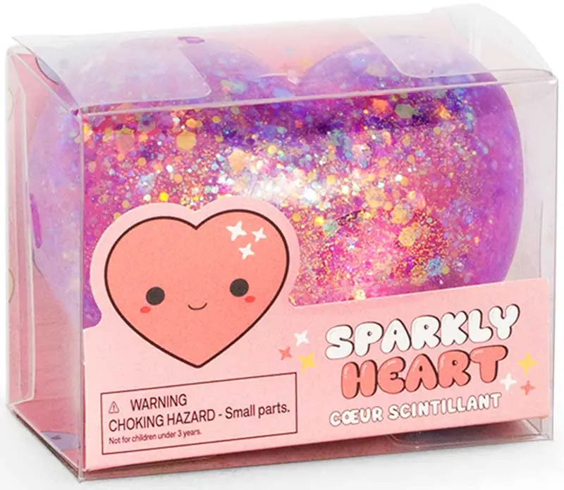 Sparkly Squishy Heart glitter sensory fidget toy product photo