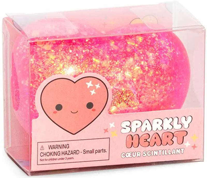 Sparkly Squishy Heart glitter sensory fidget toy product photo
