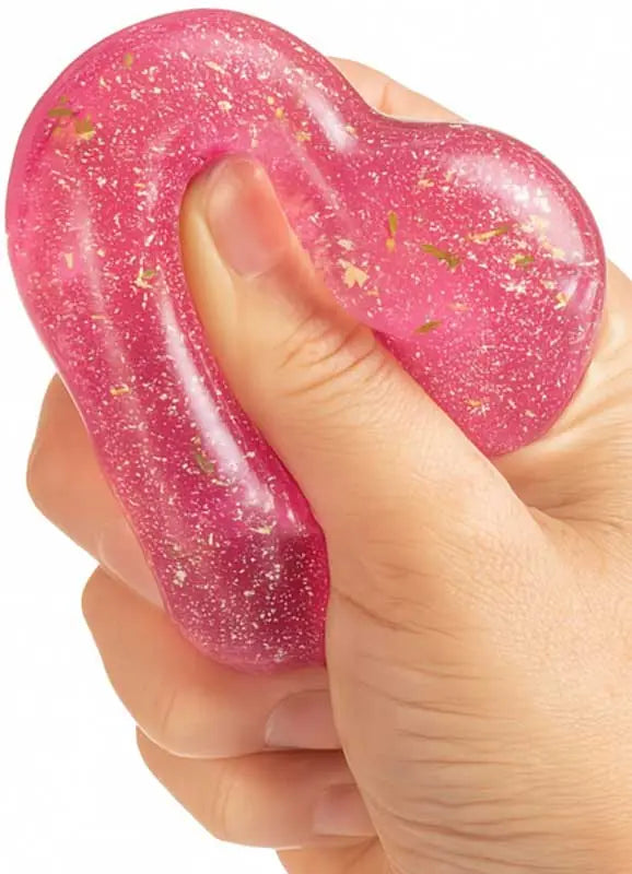 Sparkly Squishy Heart glitter sensory fidget toy product photo