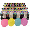 Sugar Squishy Gum Drop assorted pink yellow blue and purple textured squeeze toys – one randomly selected colour supplied; original product photo