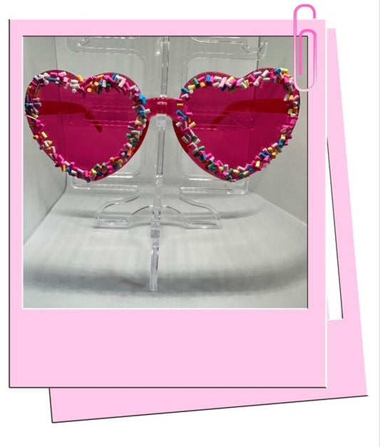 Hot pink sunglasses